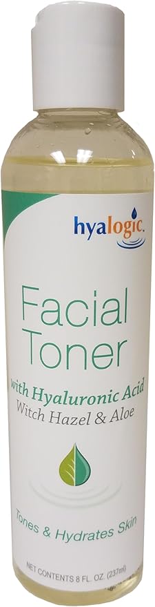 Hyalogic Witch Hazel Toner - Alcohol-Free Facial Toner with Hyaluronic Acid & Aloe Vera - Amazing Face Astringent for All Skin Types - Facial Toner to Boost Brightness & Softness (8 fl oz)