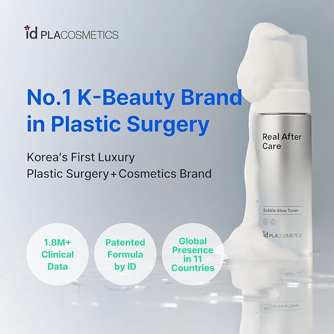 idplacosmetics Real After Care Bubble Glow Toner 5.07 fl.oz (150 ml) — Micro-Bubble with 42% Rice Bran Water & Gentle AHA/PHA/LHA Exfoliation Hydrating Korean Toner for Smoother Look