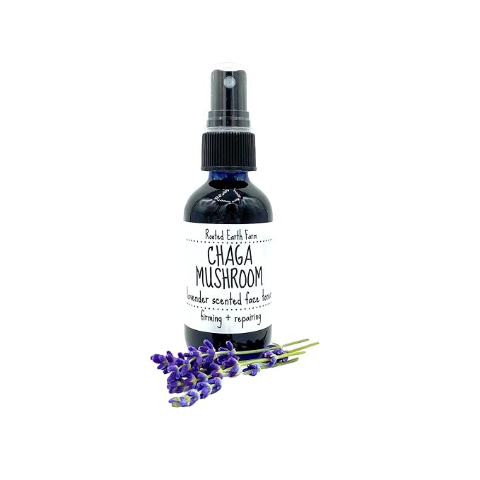 Chaga Lavender Face Toner - 2 fl oz - Herbal Mushroom Spray - Infused Natural Facial Mist for Dry Skin