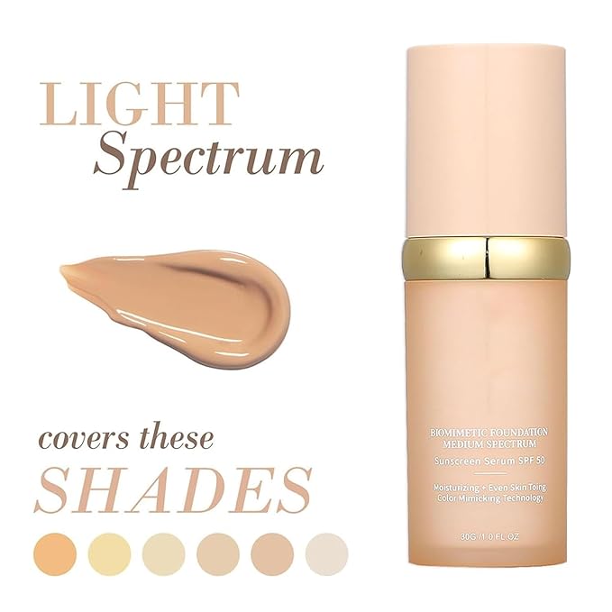 4 in 1 foundation Liquid, Foundation Medium Spectrum, Hydrating Medium full coverage concealer with SPF 50+ Inspired, Longwearing & Waterproof - Korean Makeup (2pcs)
