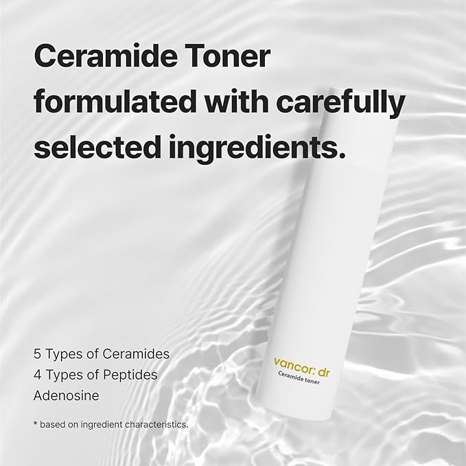 Ceramide Toner, Water Moisturizer Face Toner with Ceramides and Adenosine for Dry, Dull Skin, Lightweight, Soothing, Nourishing, for Sensitive Skin, Korean Skin Care 5.07 fl.oz (150ml)