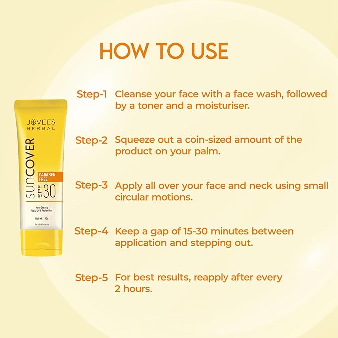 Jovees Sandalwood Suncover Natural Protection Spf 30, 100g