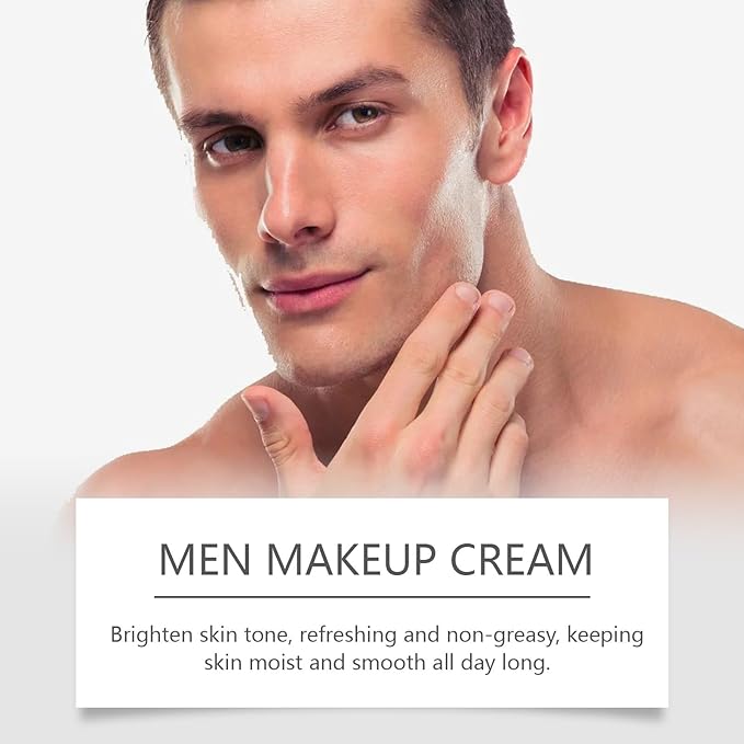 Men's Bare Face Cream, 2025 Light Makeup Concealer for Skin Imperfections, Hydrating and Moisturizing Lazy Beauty Face Cream 50g