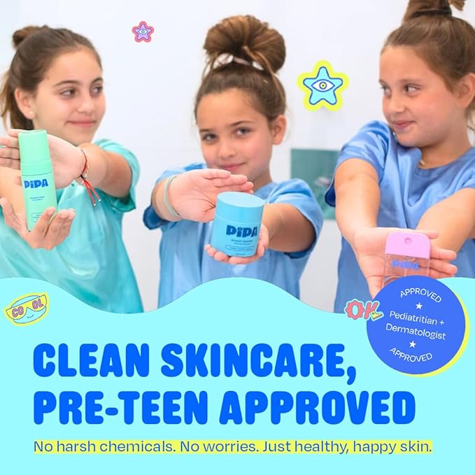 Pipa Skincare Smooth Operator Kids Face Moisturizer 1.7 oz | Clean, Non-Toxic, Hypoallergenic, Fragrance-Free Lotion | Multi-Vitamin Ceramides Cream | Gentle Skin Care Easter Gift for Tweens
