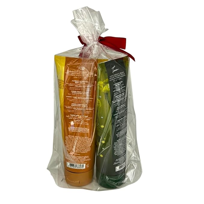 Bath & Body Works PRINCESS COLLECTION Ultimate Hydration Body Cream 2-piece Gift Set with a Bow for Holidays – Full Size – Limited Edition (Belle & Tiana)