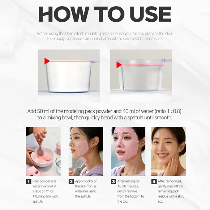 NEEDS NATURE Niacinamide Modeling Mask – Korean Peel-Off Rubber Mask for Face Care, Hydrating & Pore-Refining Powder Pack, 1000g Spa Facial Kit with Tools