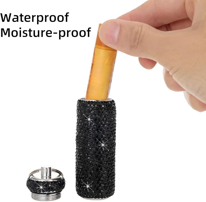 Chapstick Holder Key Chain 2Pcs Lip Balm Gloss Holder Keychain Bling Lipstick Case for Purse Portable Metal Chap Stick Organizer Cute Key Chain Accessories for Women (Sliver)