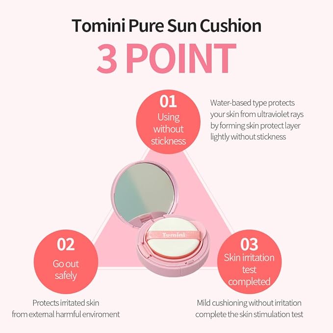 TOMINI Pure Sun Cushion (Light Pink)