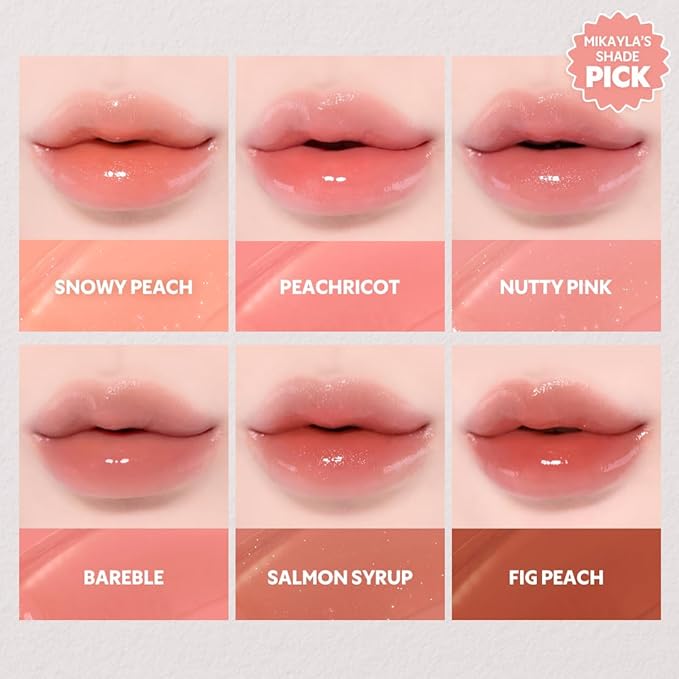 TIRTIR [*Mini Size Waterism Tinted Lip Gloss #01 Mauve Rose, 0.06 Fl Oz – Kiss Ready Lipgloss, 12H Long Lasting Non Sticky Natural Tinted Glow Korean Multiuse Cheek and Lip Tint for Women gift