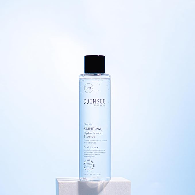 J.Cat Beauty Soonsoo Skinewal Hydra Toning Essence, Face Toner with Panthenol and Licorice Root Extract for Glass Skin Effect, Hydrates and Boosts Skin's Natural Barrier 6.76 Fl. Oz