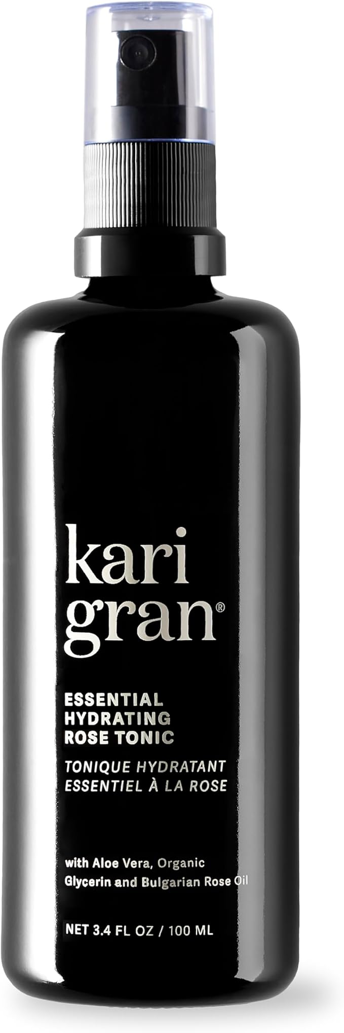 Kari Gran Essential Hydrating Tonic – 3-in-1 Facial Mist to Hydrate, Tone & Soothe – Alcohol-Free Hydrosol Spray for Radiant, Dewy Skin (Rose, 3.4 Fl. Oz)