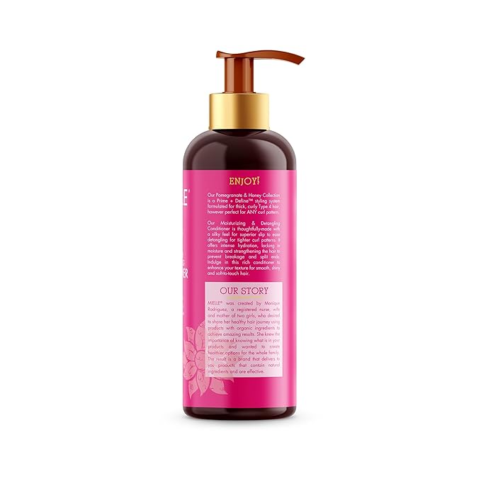 Mielle Organics Pomegranate & Honey Detangling Conditioner for Curly Hair - Deep Moisturizing Conditioner to Help Strengthen Strands, Prevents Breakage and Split Ends & Improves Hydration (32 Fl Oz)