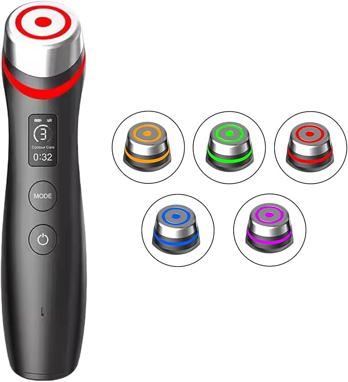 Pro Anti-Wrinkle Device| 6-in-1 Real Glass Glow Beauty Massager with 5 Modes | Looking Glass Skin | Korean Skin Care Enhanced Absorption, Elasticity,Facial Neck Lifting, Firming and Pore Care