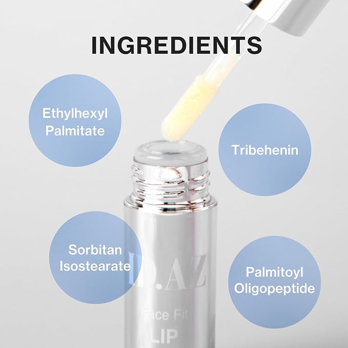 idplacosmetics ID.AZ Face Fit Lip Fit-Ler (Clear) 0.12 fl.oz (3.5 g) — Hydrating, High-Shine Lip Plumper Gloss with Maxi-Lip Peptide Glass-Like Finish, Wear Alone or as Topper Korean Lip Gloss.