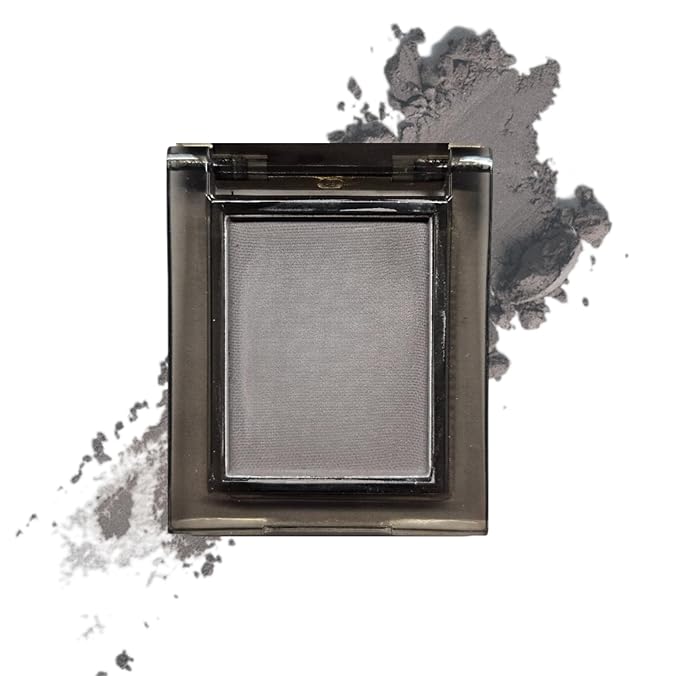 Grey Matte Eyeshadow Palette, Cool Toned Korean Eye Makeup, Ultra-Blendable, Slate Gray Green-Gray Eye Shadow, Single Shade Metallic Pigmented Color