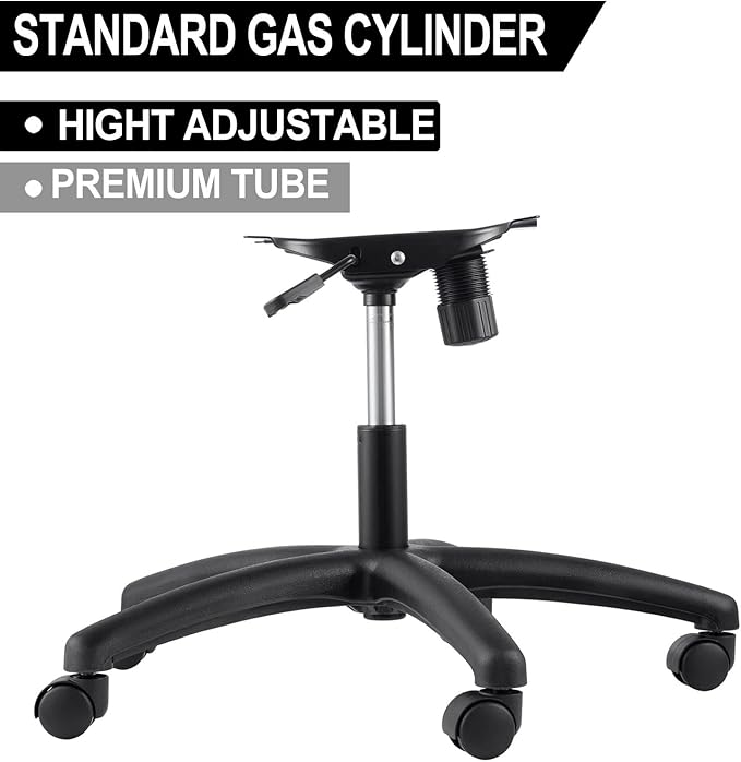 28" Swivel Chair Base Replacement, Office Chair Base, 350 Pounds Heavy Duty Gaming Chair Replacement Base with Bottom Plate Stand Cylinder and Casters