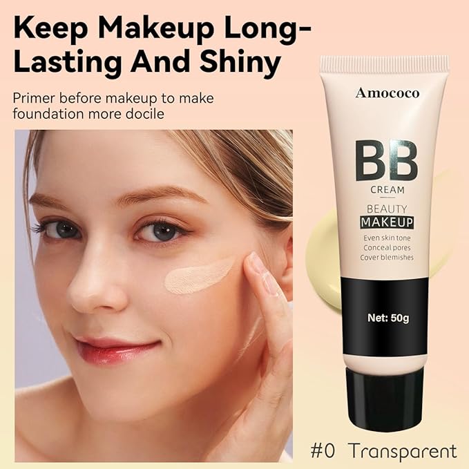 BB Cream, Long-Lasting Natural Beauty Makeup, 50g, 18-Hour Wear, Even Skin Tone & Pore Concealing (Natural)