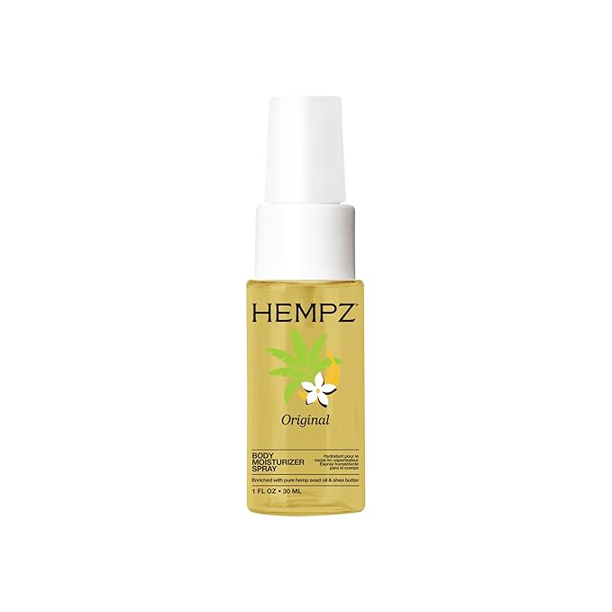 Hempz Hydrating Mist Spray, Original Floral Banana Fragrance, Travel Size Moisturizer, Vacation Essential, 1 fl.oz.