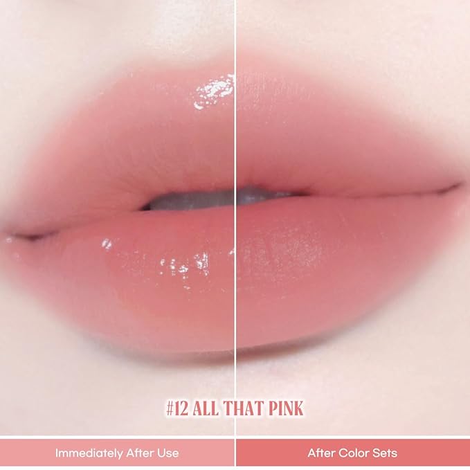 Peripera Ink Jellable Tint, Lip Stain, Korean Lip Tint, High Pigment Color, Longwear, Weightless, Moisutizing, Hydrating (012 All That Pink)