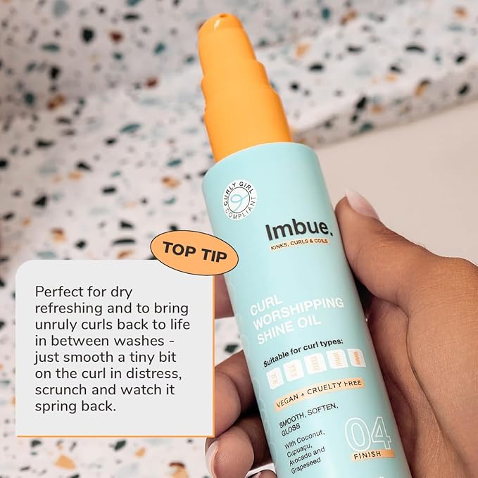 Imbue Curl Nourishment Oil for Curly Hairs 3.3 fl oz - Vegan, Curly-Girl Compliant, Curls Styling Product