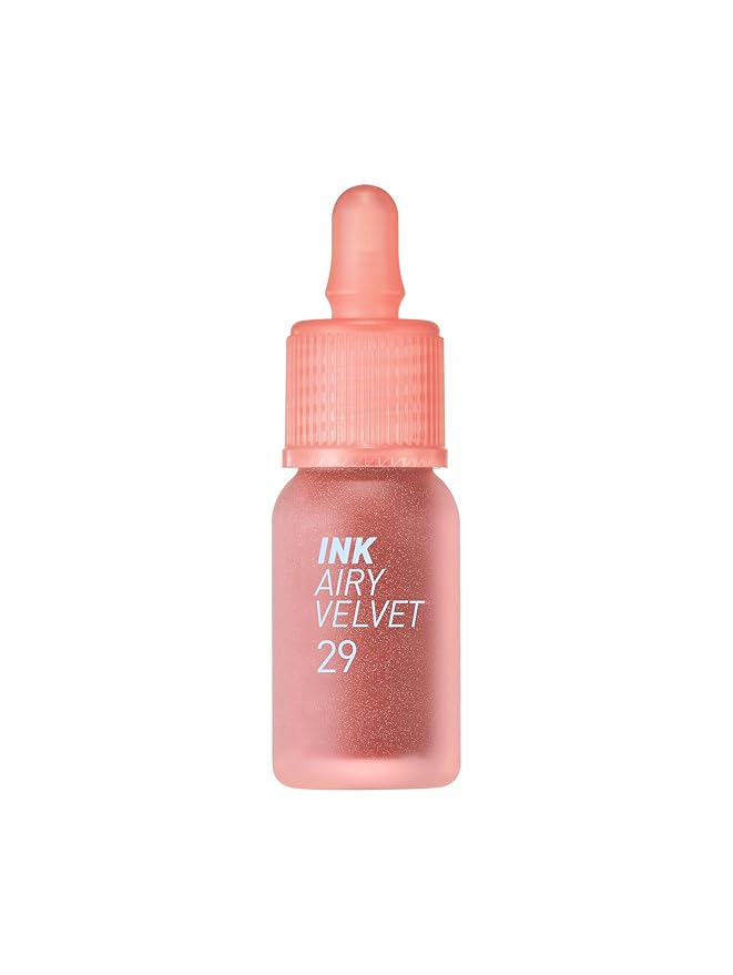 Peripera Ink Airy Velvet Lip Tint | High-Pigmentation, Lightweight, Soft, Moisturizing, Not Animal Tested (027 INSIDE PEACH)