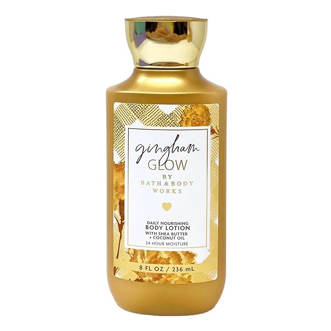 Bath & Body Works Gingham Glow 3 Pack Body Lotion Bundle with a Wild Jasmine Bar Soap - Full Size
