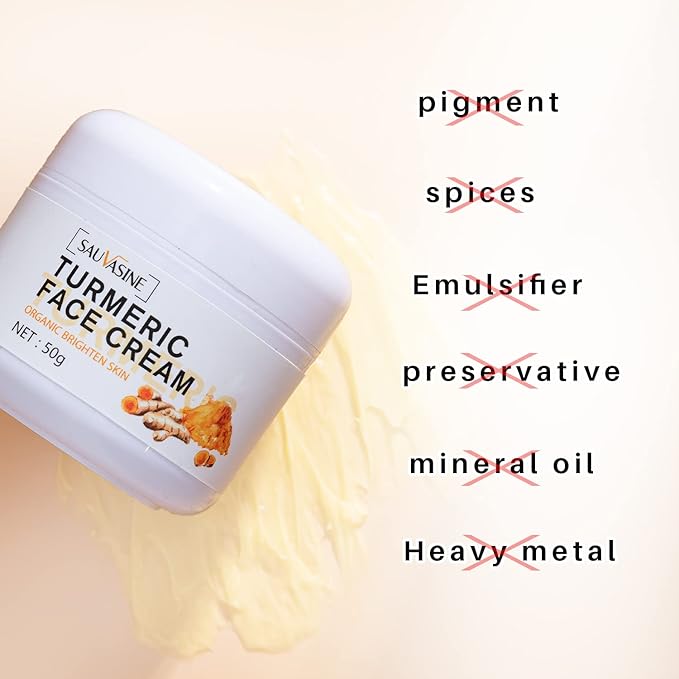 Lanthome Turmeric Face Cream for Face Care Anti-Aging Cream Brightening Face Moisturizer Cream,Skin Repair,Turmeric Moisturizing Cream for Dark Spots Remover,Evens Skin Tone-50g