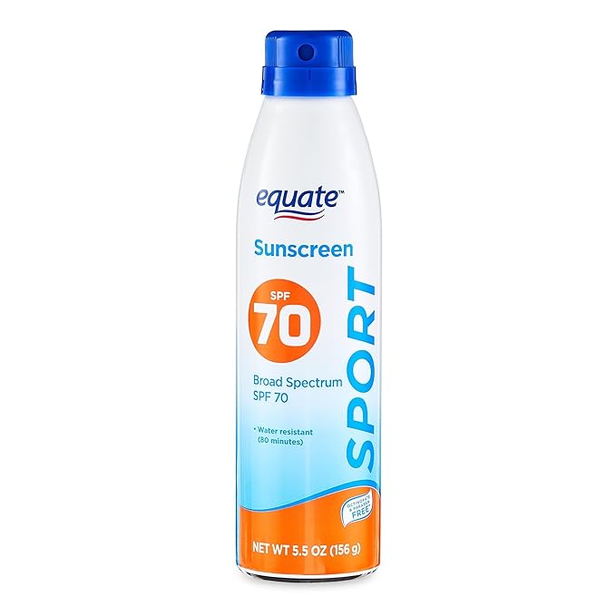 Equate Sunscreen SPF 70- Sport Broad Spectrum Spray (pack of 1), Set By Basket Goods
