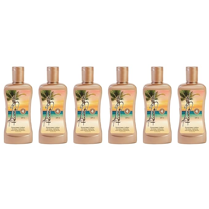 Panama Jack Sunscreen Tanning Lotion - SPF 4, PABA, Paraben, Gluten & Cruelty Free, Antioxidant Moisturizing Formula, 6 FL OZ (Pack of 2)