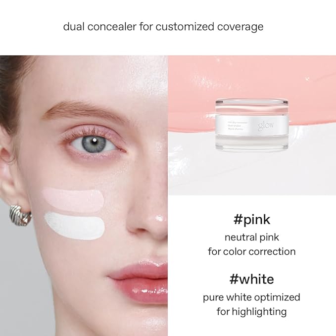 glow breathable blemish balm #one & not dry concealer #pink #white set | medium-coverage bb cream & tinted moisturizer | covers under-eye circles & blemishes | 1 fl oz x 0.4 0z