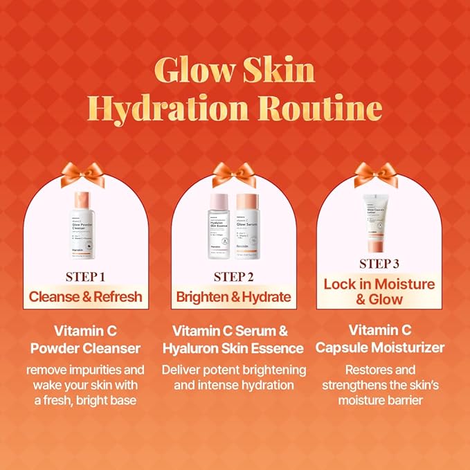 Hanskin Glow Skin On the Go Kit–Brightening & Hydrating Mini Skincare Set with Cleanser, Essence, Serum & Lotion | TSA-Friendly Travel Kit, Holiday Gift, Stocking Stuffer, Teen Girl & Women’s Skincare