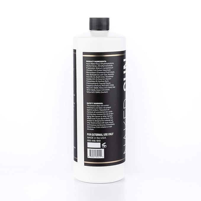 Naked Sun Honey Glow Violet Spray Tan Solution - 32 oz Airbrush Sunless Self Tanning Spray