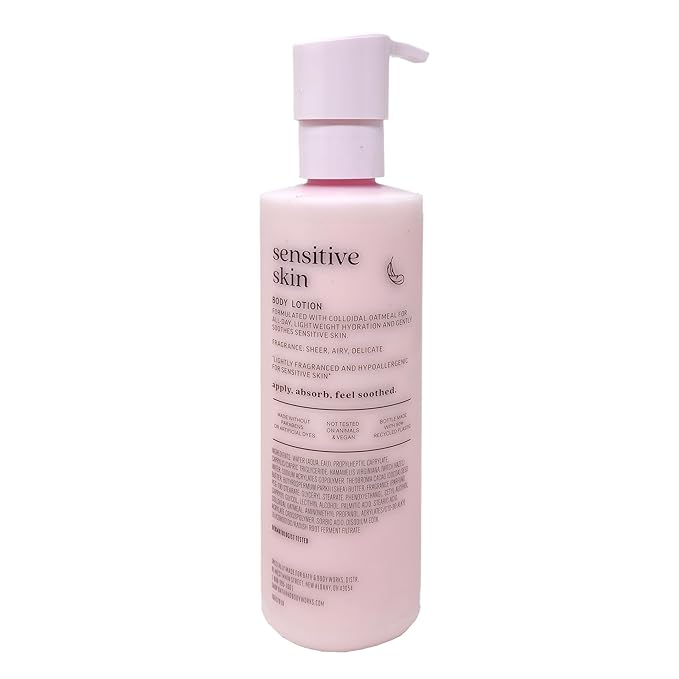 Bath & Body Works Sensitive Skin with Colloidal Oatmeal Body Lotion 2-Pack with a Natural Oats Bar Soap - Full Size