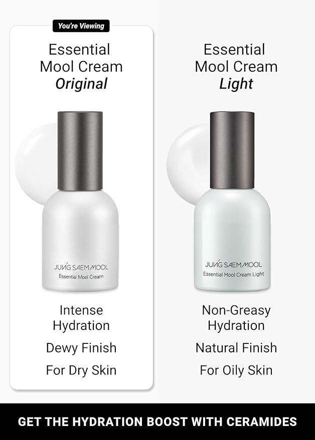 JUNG SAEM MOOL Essential Mool Cream | Hydrating Primer for a Long-Lasting Foundation Makeup, Glow Finish, Centella and Panthenol for Glass Skin, Korean Skincare (Original, 1 Fl Oz)