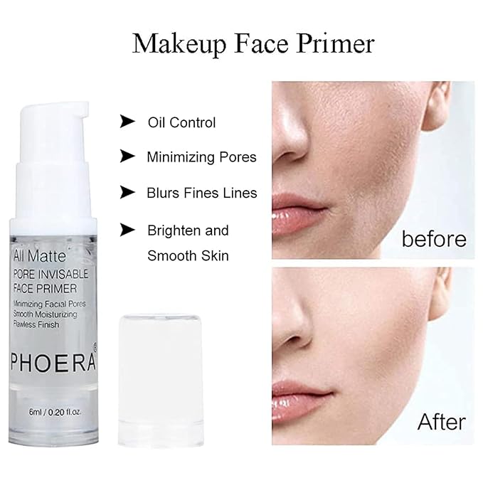 PHOERA Foundation,PHOERA Makeup for Women,PHOERA Matte Liquide Foundation Full Coverage,PHOERA Primer,PHOERA Concealer,Kabuki Makeup Brushes Foundation,2 Makeup Sponge(2PCS #102 Nude)