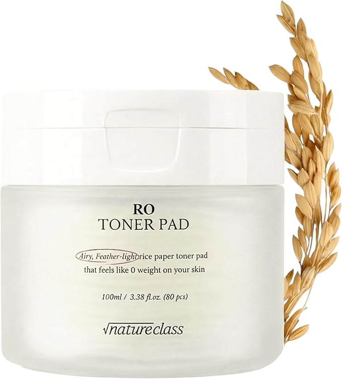 R0 Exfoliating Toner Pads – Hydrating Face Pads for Pore Care, Hyaluronic Acid, Korean Skin Care, Sensitive Dry Skin, Rice Water, Vegan, 80 Count
