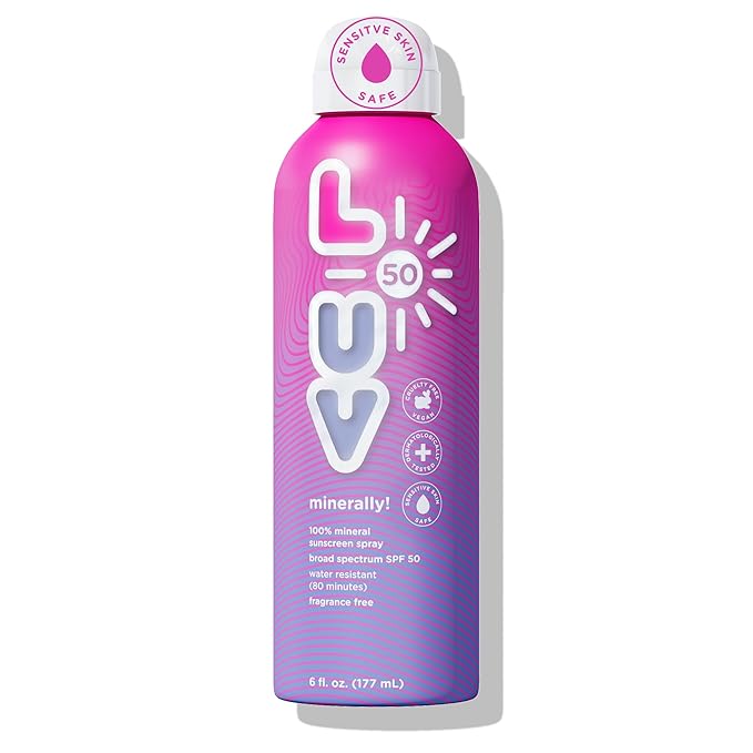 L-UV minerally! SPF 50 Sunscreen Spray, Broad-Spectrum Protection for UVA/UVB, Sensitive Skin Safe, Water-Resistant, Lightweight, Reef-Safe, Toxin-Free, Eco-Friendly Packaging, 6 oz