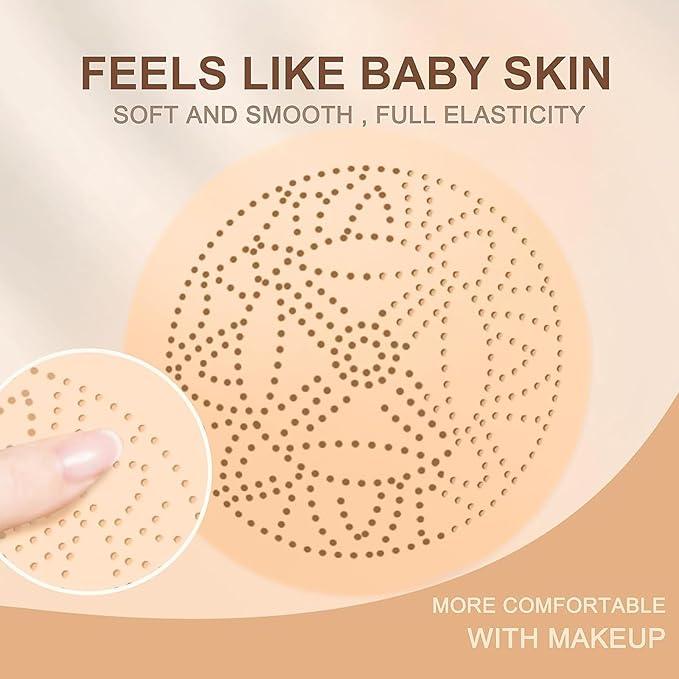 Foundation Cushion, CC Cream With Mushroom-Shaped Applicator, BB Cream Face Makeup Foundation for Mature Skin, Air Cushion to Even Skin Tone, Lifts And Moisturizes, Long-Lasting Makeup (Ivory)