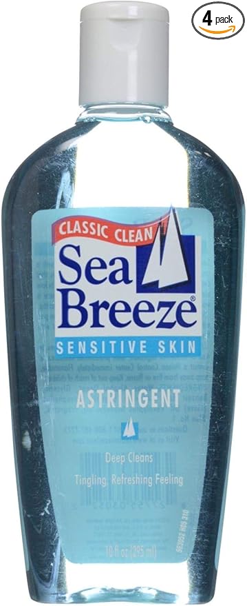 4 Set. Sea Breeze Actives Sensitive Skin Astringent - 10 Oz