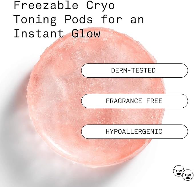 Pavitt Face Nice Ice Frozen Toner Pods, Cryo Treatment with Niacinamide and Green Tea, Reduces Puffiness - 3 Count | Limited Edition
