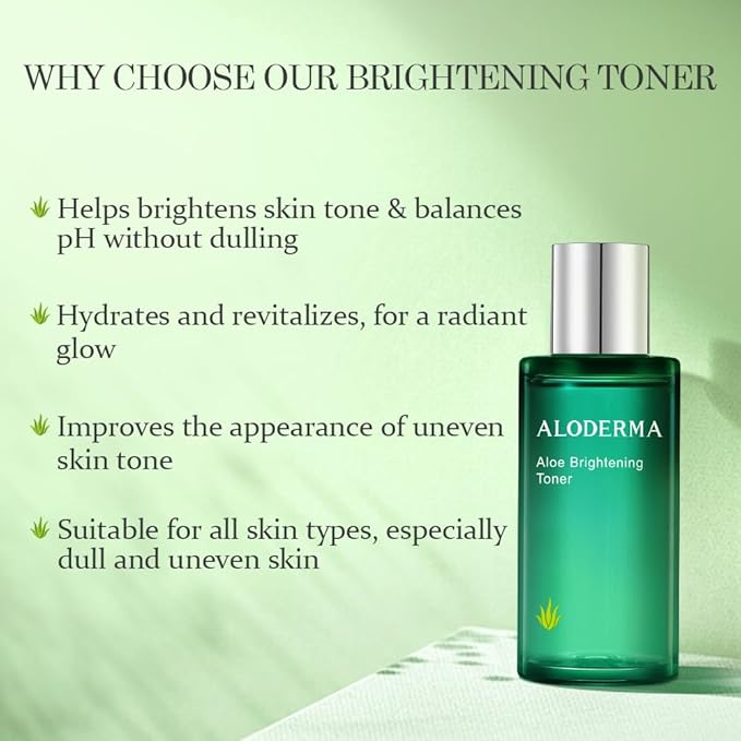 Aloderma Aloe Toner Set, 2 Pieces - Firming, Brightening Toners