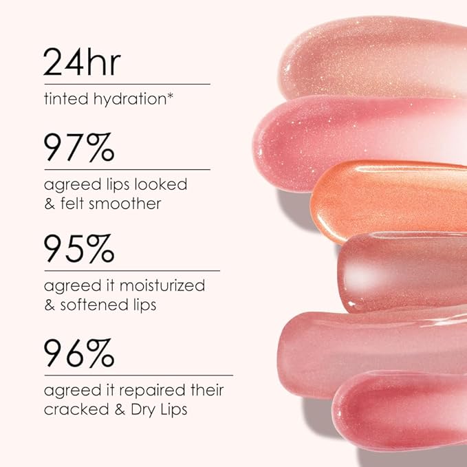 CATKIN Tinted Lip Balm Glitter Lip Stain Ultra Hydrating Lip Moistrurizer Lip Care with Vitamin E Nourishing For Cracked & Dry Lips 0.12 oz C13 Sea of stars - Champagne