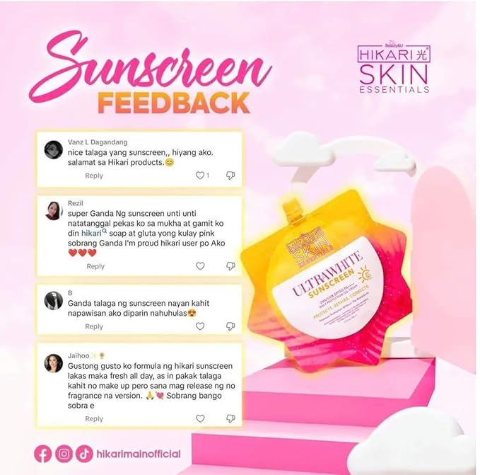 2 ULTRAFRESH SUNSCREEN by Hi Ka Ri Skin Essentials UltraWhite Sunscreen Gel-Cream SPF 50 UVA/UVB, 50ml