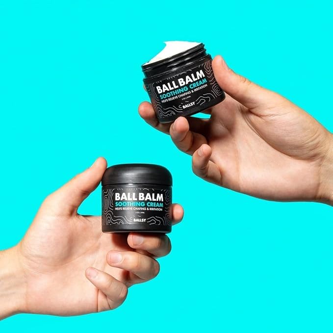 Ballsy Groin Balm Soothing Cream, Deep Hydration for Chafed, Dry, or Irritated Skin, for groin area, Convenient Size 2 oz, 2 Ounce (Pack of 1)
