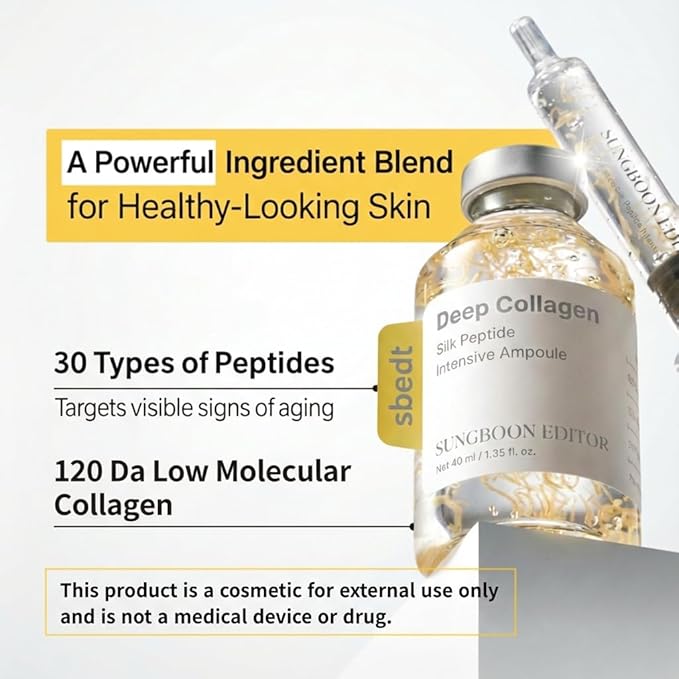 SUNGBOON EDITOR Smooth & firm-looking-looking/Plump-looking First Step DUO l Deep Collagen Silk Peptide Intensive firm-looking-looking/Plump-looking Ampoule & Silk Peptide EGF facial Toner l Korea