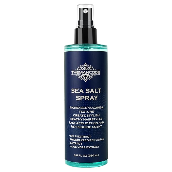 Sea Salt Spray for Men, Texturizing Hairspray, Travel Essentials, Beach Vacation Essentials, Surf Spray Adds Instant Volume, Travel Essentials, Hair Gift for Men, 8.8 Oz