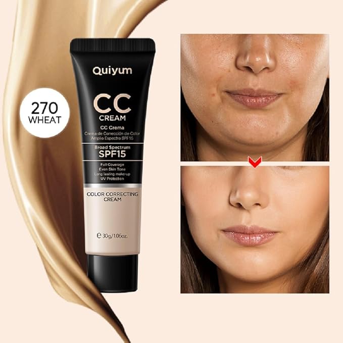 Generic CC cream 30ml concealer beautifying skin moisturizing moisturizing concealer before makeup lasting makeup (270 Wheat color, 30g)
