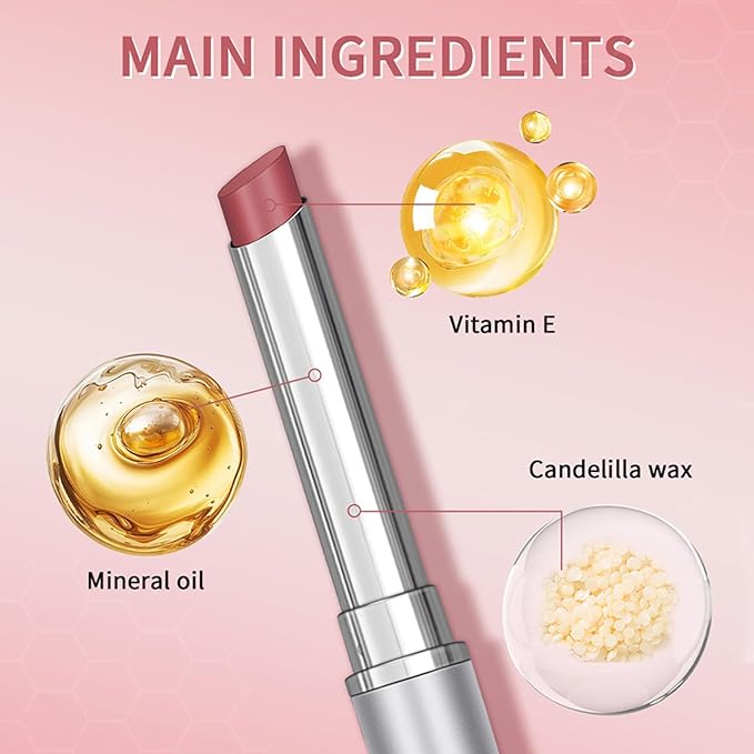 Charm Kiss Honey Black Lip Balm Hydrating Sheer Lipstick, Pink Honey, Natural Glossy Lips Balm, Nourishing and Hydrating Lip Gloss for All Skin Tones