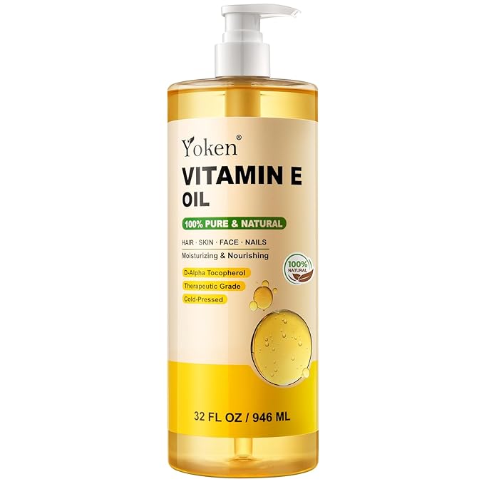 Vitamin E Oil 32 Fl Oz Vitamin E oil for Skin Bulk Vitamine oils for Face Perfect DIY Bath and Body Oil Cold Pressed Hexane Free Non-GMO Gluten Free Formula