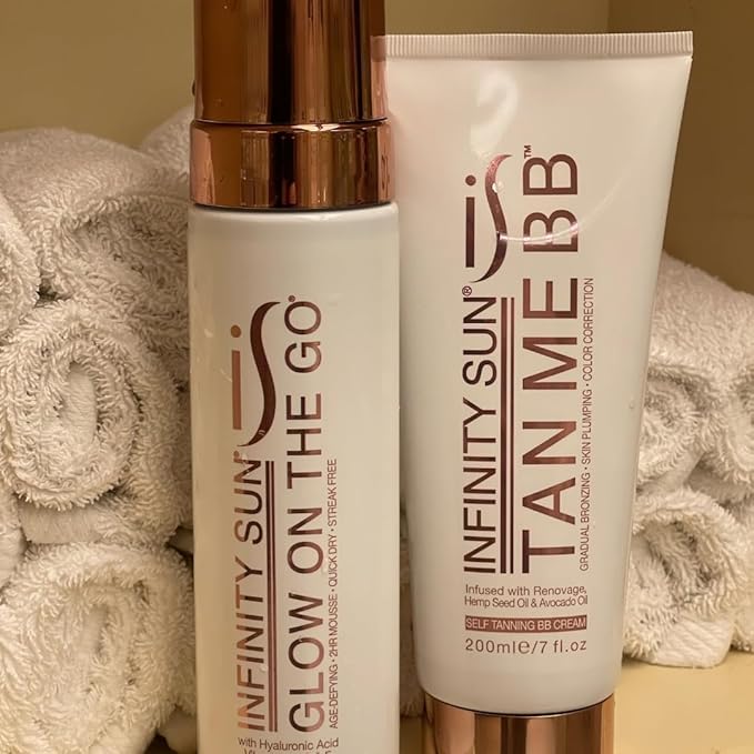 New Glow Pure Box, Sunless Tanning, Glow on the Go Mousse, for a Long Lasting Tan, 3 Piece Kit